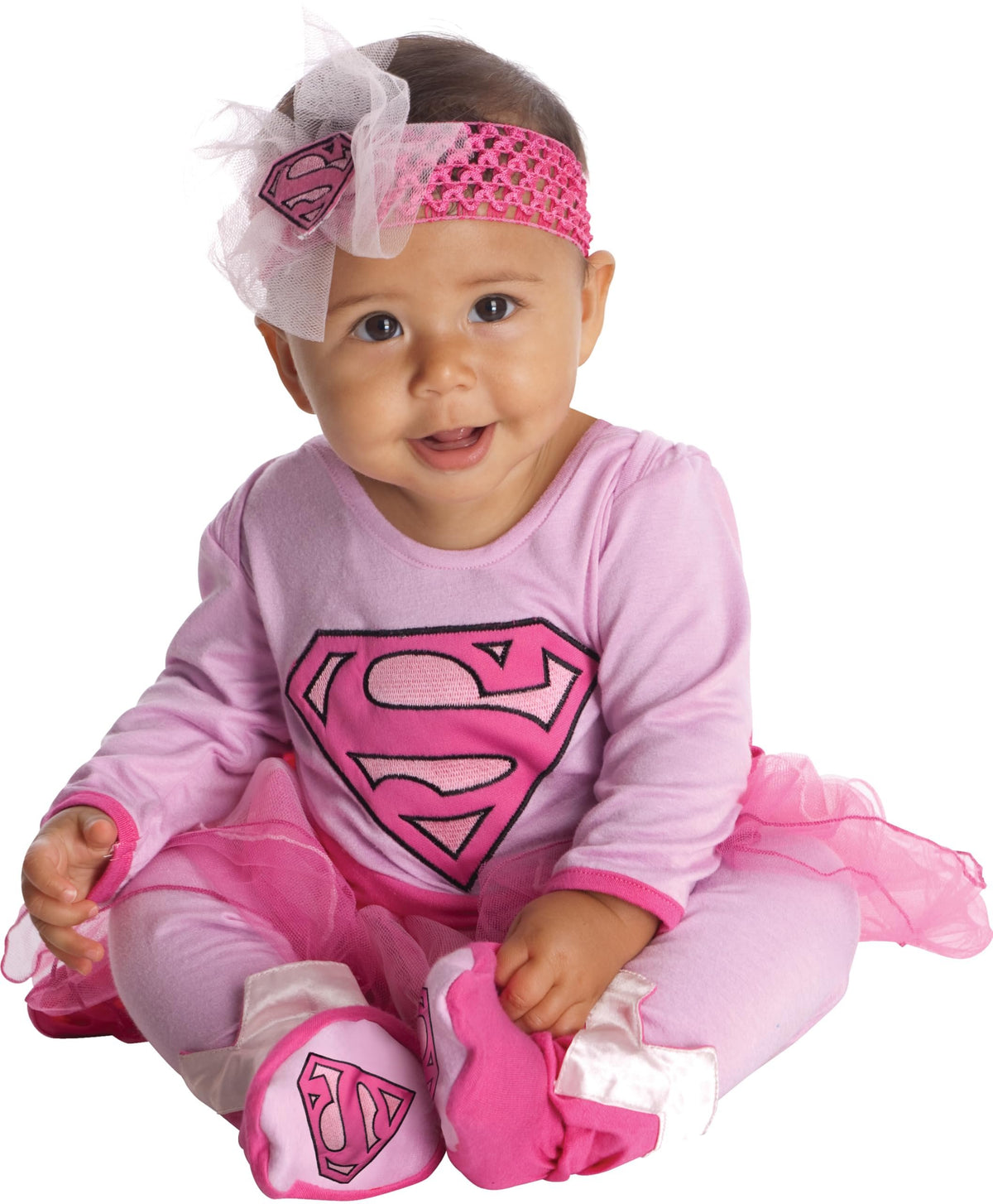 Rubie&#39;s Baby&#39;s DC Comics Supergirl Costume, Pink, 6-12 Months