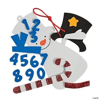 Snowman Christmas Ornament Craft Kits - Makes 12 - Christmas Holiday Crafts for Kids