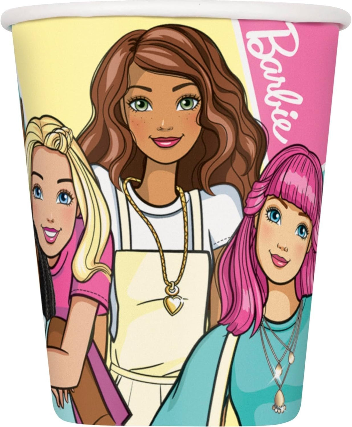 Unique Industries Barbie Multicolor Paper Cups - 9oz