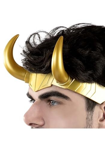 MARVEL Loki Adult Headpiece - Plastic Horns with Elastic Strap