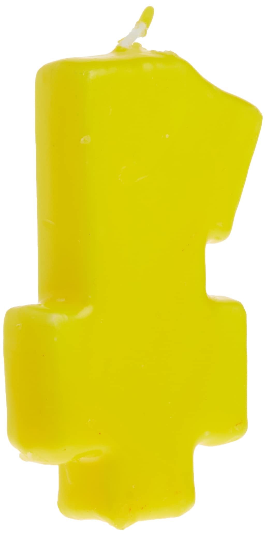 Unique Number 7 Stripe Birthday Candle, 3.5", Blue