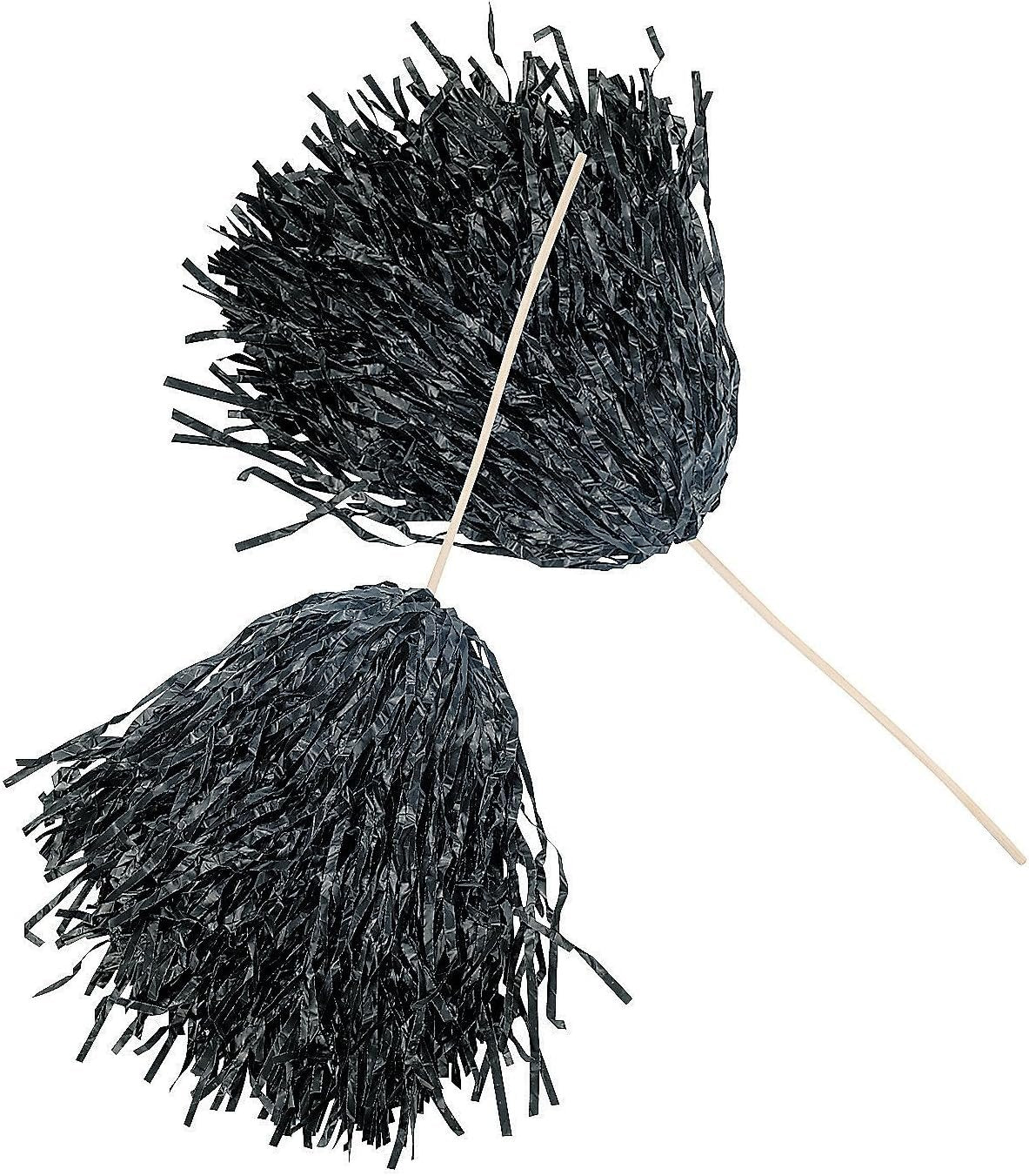 Black Stadium Cheer Pom-Pom