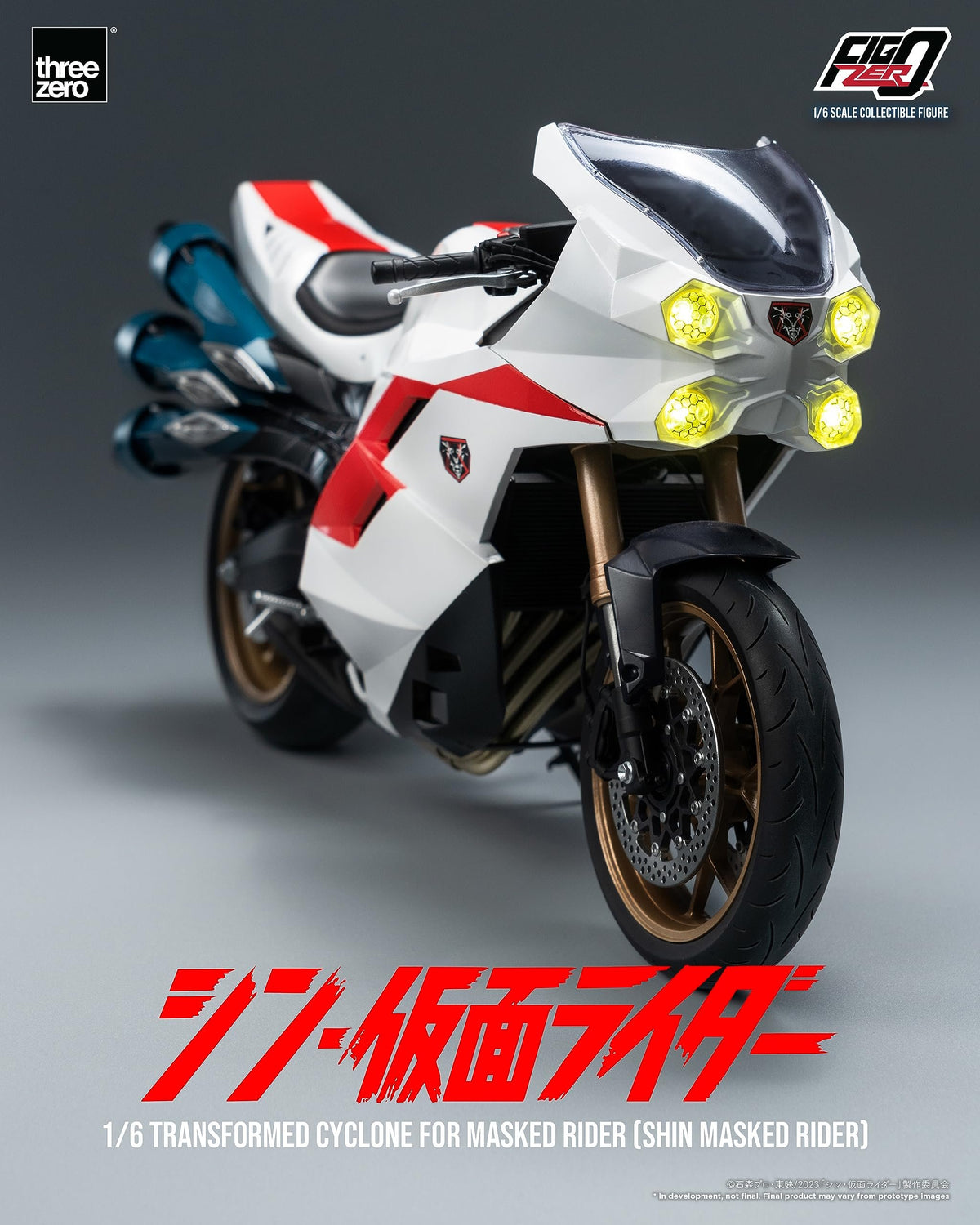 threezero FigZero Transformed Cyclone Cycle for Shin Masked Rider 1:6 Scale Figure