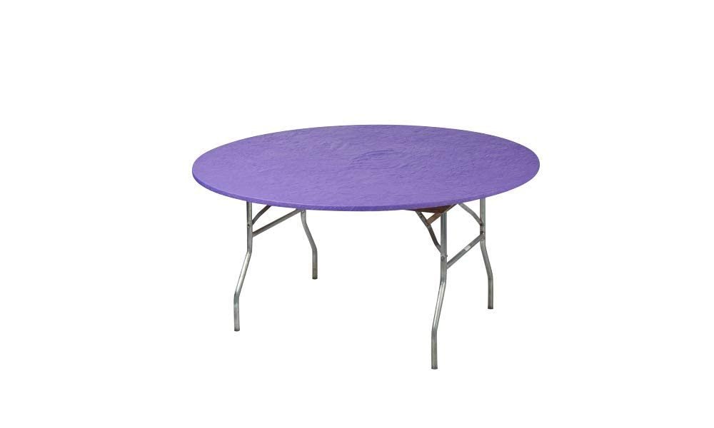 Kwik-Covers 60" Round Fitted Plastic Table Covers, Bundle of 5 (Maroon)