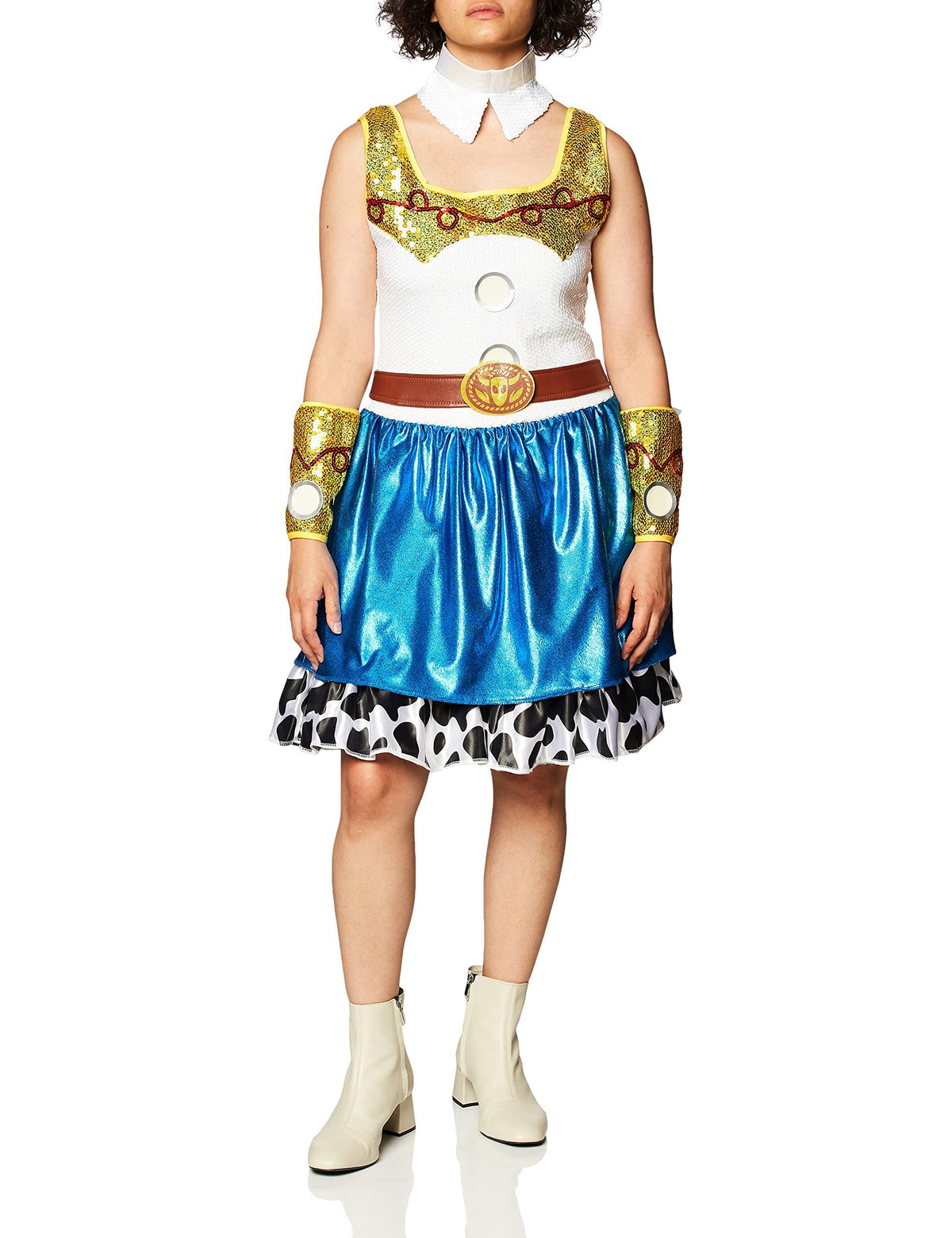 Disguise Disney Pixar Toy Story Jessie Glam Womens Adult Costume, Blue/White/Yellow/Black, X-Large/18-20