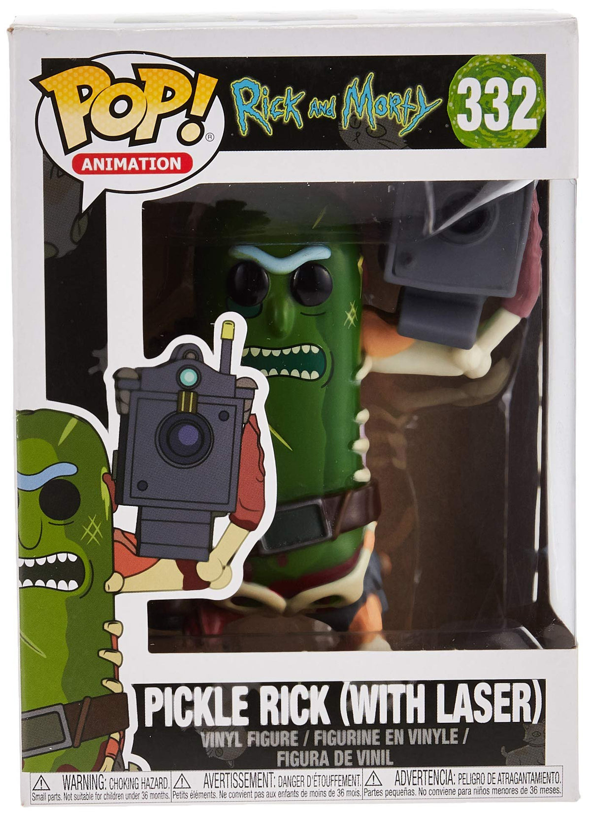 Funko Pop! Animation: Rick &amp; Morty - Pickle Rick with Laser Collectible Figure