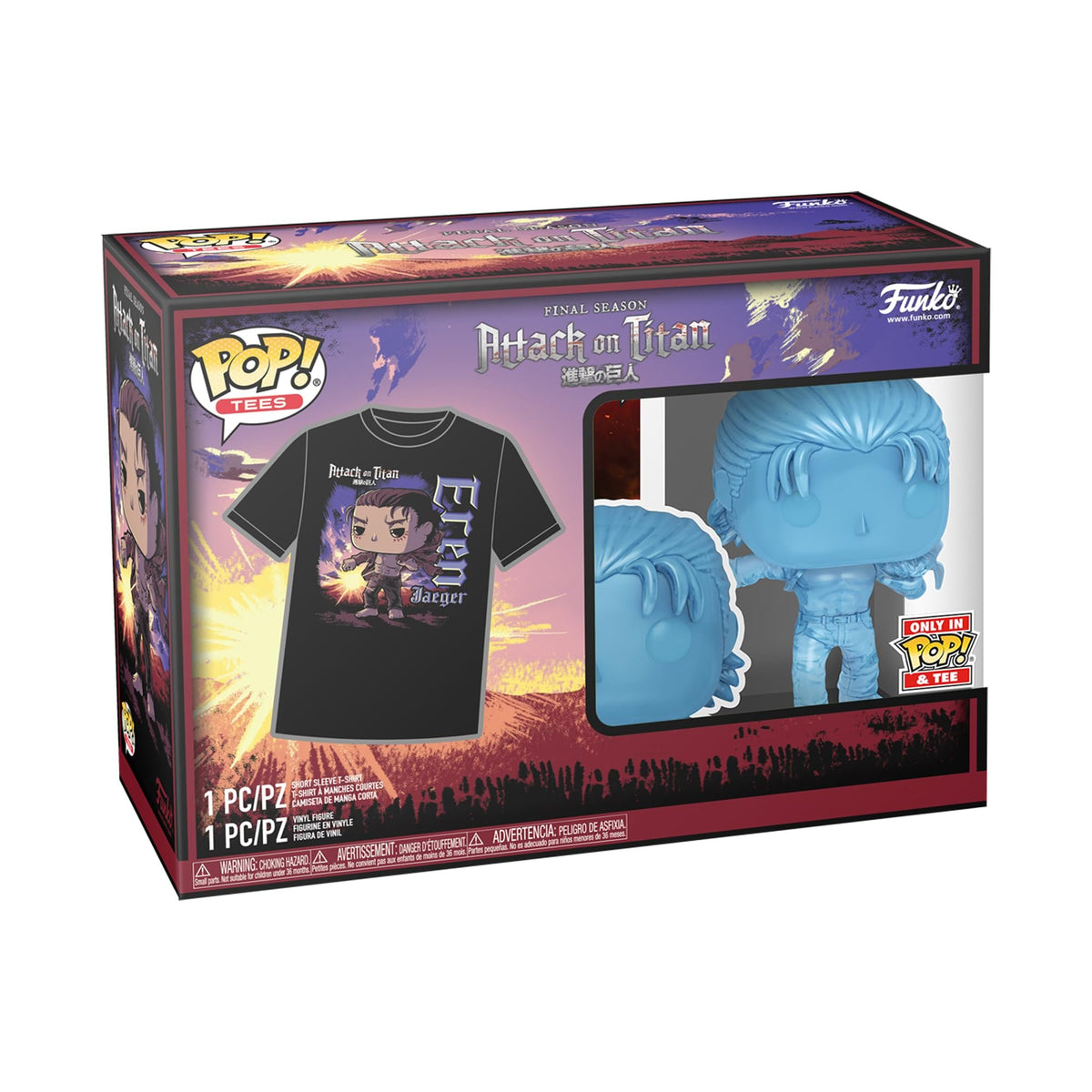 Funko Pop! &amp; Tee: Attack on Titan - Eren with Marks - XL