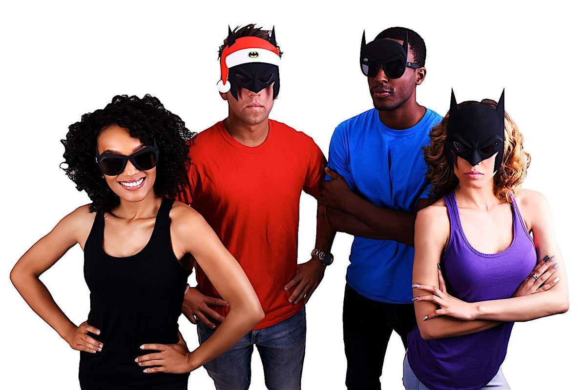 Sun-Staches DC Comics Official Batman Sunglasses | Full Mask Costume Accessory | UV400 | One Size Fits Most