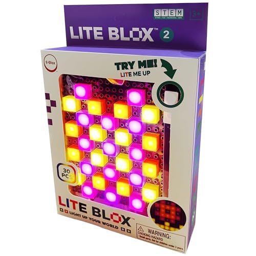 E-Blox Lite Blox STEM Builder Kit, Colorful LED Lights