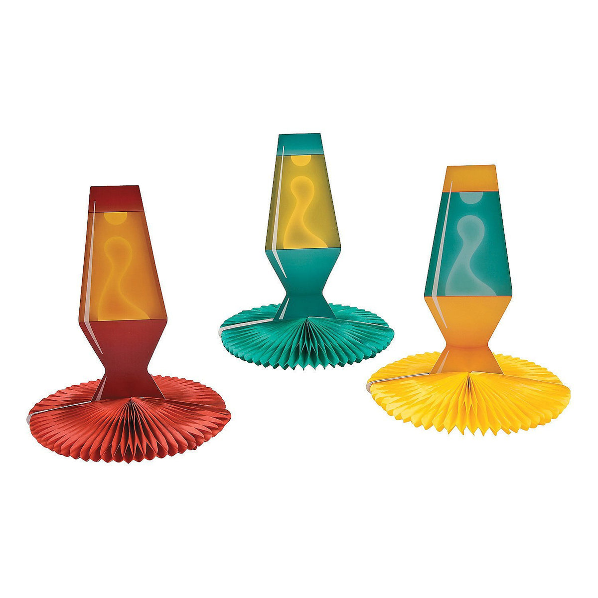 70's Party Centerpiece - set of 3 Lava Lamps - Party Decor