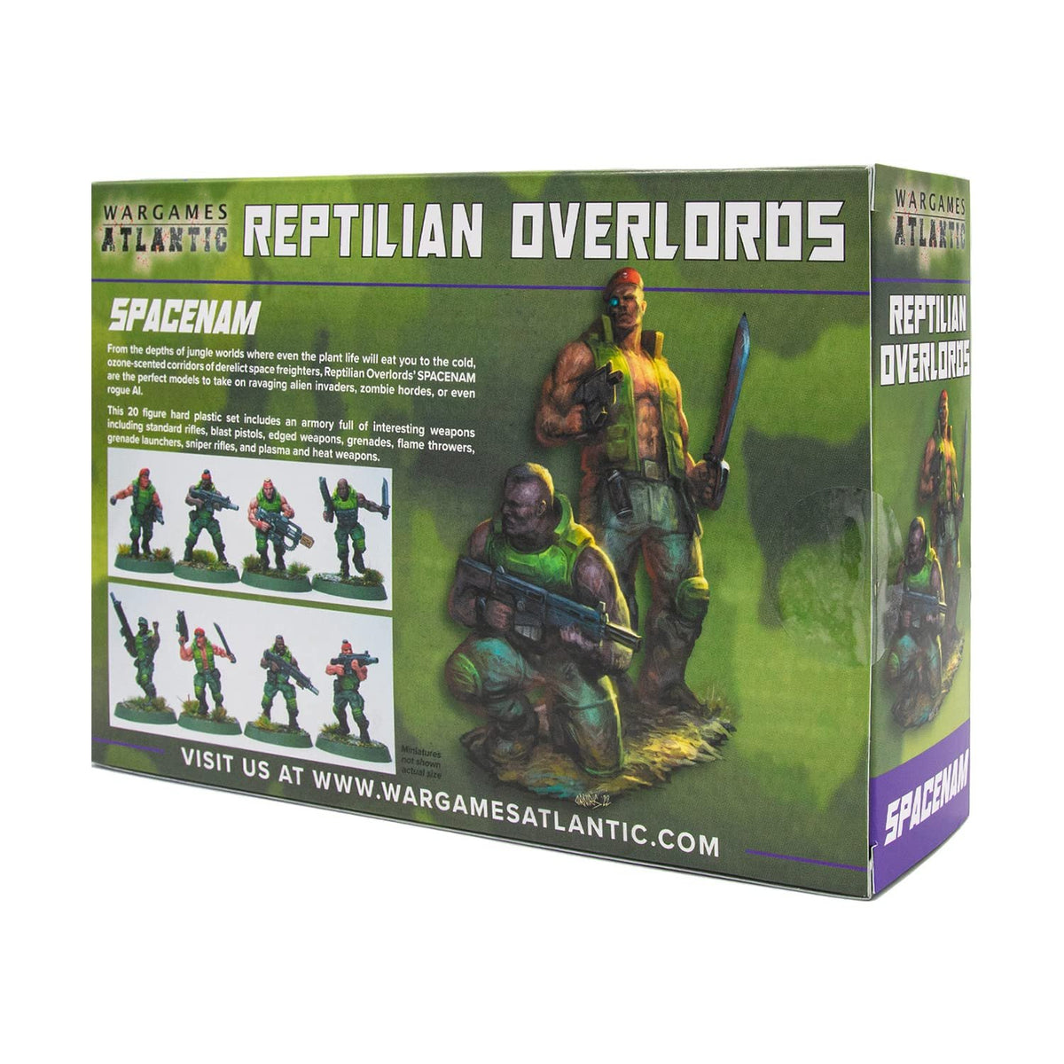 Reptilian Overlords: SpaceNam (20 Figures) Multi-Part Hard Plastic (HIGH Impact POLYSTYRENE) 28MM Figures - Made in The USA…