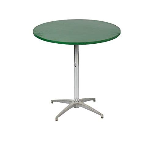 Kwik-Covers 36" Round Fitted Plastic Table Covers, Bundle of 5 (Red)