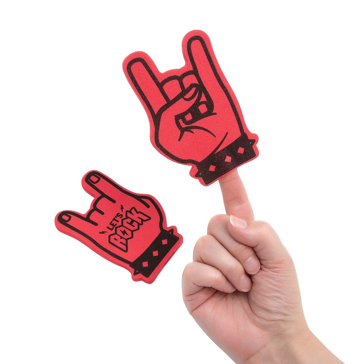 Rock Star Party Mini Foam Fingers - 12 Pieces