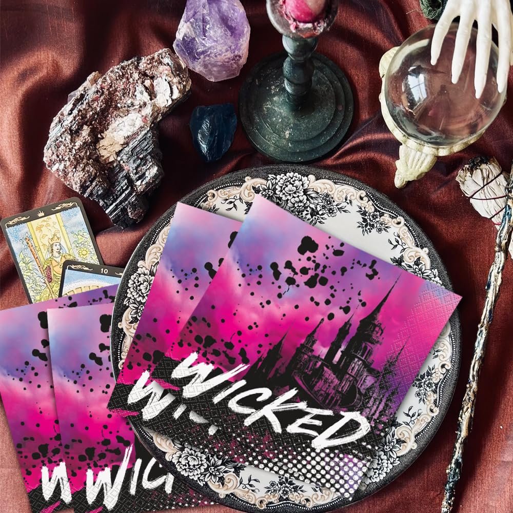 Unique Disney Descendants 3 "WICKED" Multicolor Luncheon Paper Napkins (Pack of 16) - Vibrant & Eco-Friendly Napkins, Perfect for Parties and Celebrations