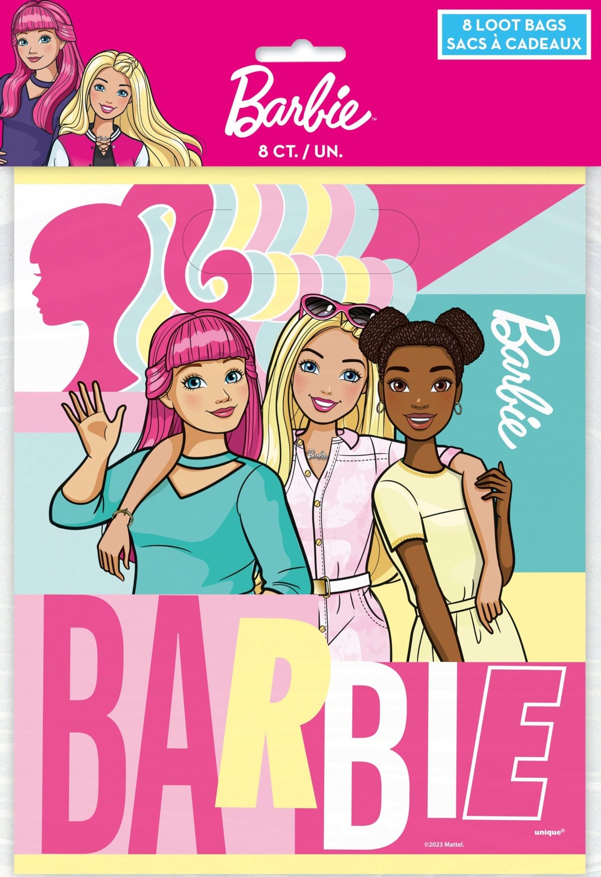 Unique Barbie-Themed Plastic Loot Bags (Pack of 8) | Party Decor for Kids&#39; Birthdays – Perfect Gift Bag Alternative