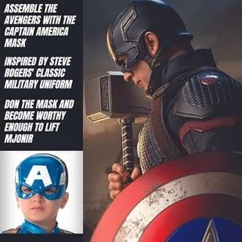 Avengers Captain America Children's Soldier Superhero Half Mask for Kids