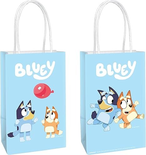 Amscan Bluey Kraft Favor Bags, 5.25in x 8.25in, 8ct