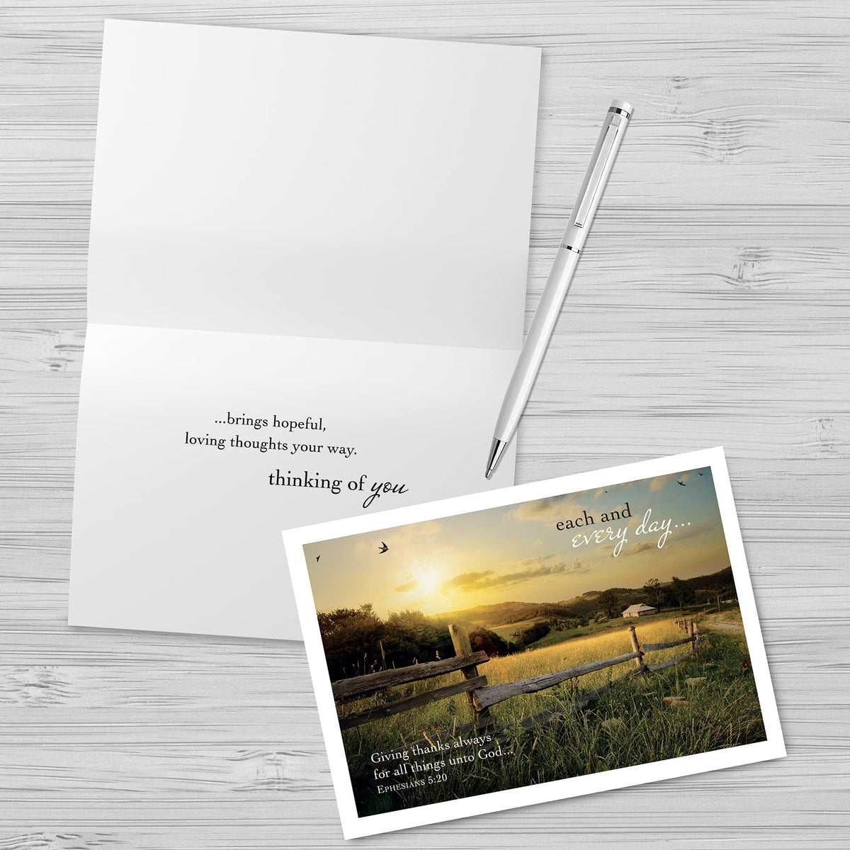 Designer Greetings Faithfully Yours Inspirational Thinking of You Boxed Card Assortment, Biblical Scripture Verses (Box of 12 Greeting Cards with Envelopes)