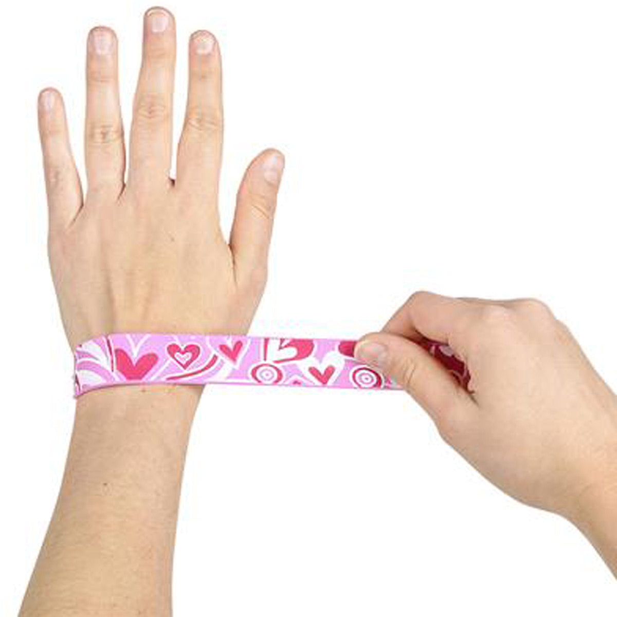 Rhode Island Novelty Valentine Day 9" Heart Slap Bracelets Party Supply Pack (12 per Order)