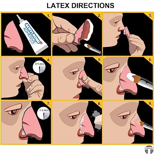 Tinsley Transfers Transform into a Magical Creature with Pixie Nose by Black Label Latex - Realistic, Lightweight, Durable Prosthetic for Cosplay &amp; Halloween - VIP Discounts