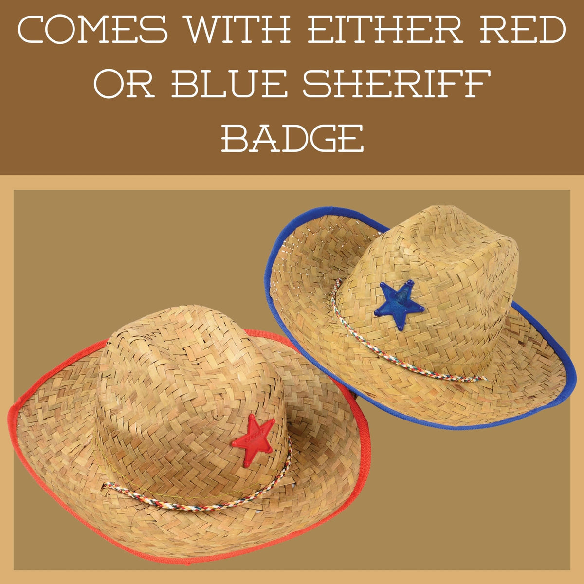 S&amp;S Worldwide Children&#39;s Sheriff&#39;s Hat (1 ct) (1 per package),Red or Blue