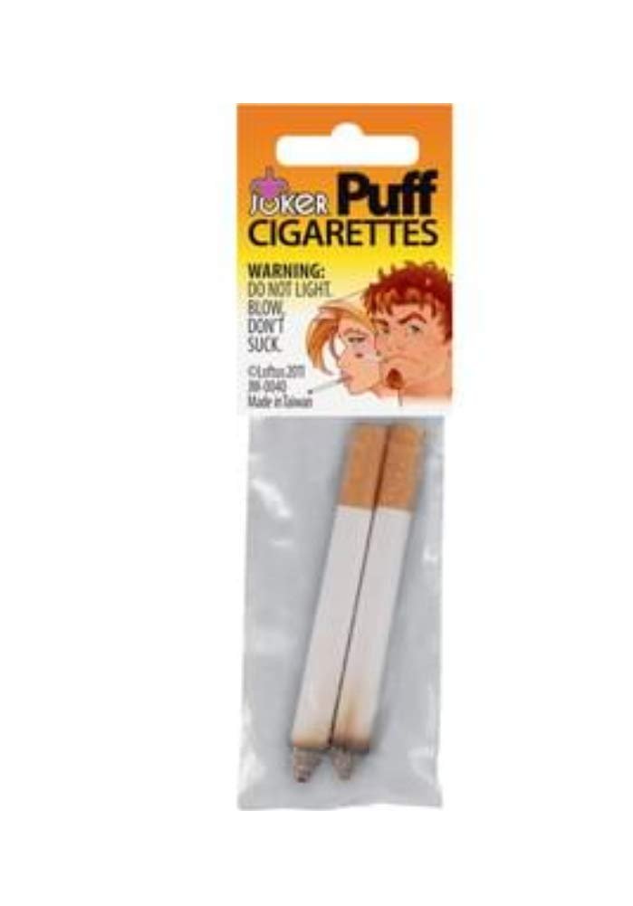 Loftus Joker Fake Puff Cigarettes (2 Pack), White/Orange