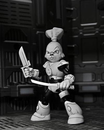 NECA Usagi Yojimbo – 1:7 Scale Collectible Action Figure, Space Usagi Yojimbo Black & White Figure