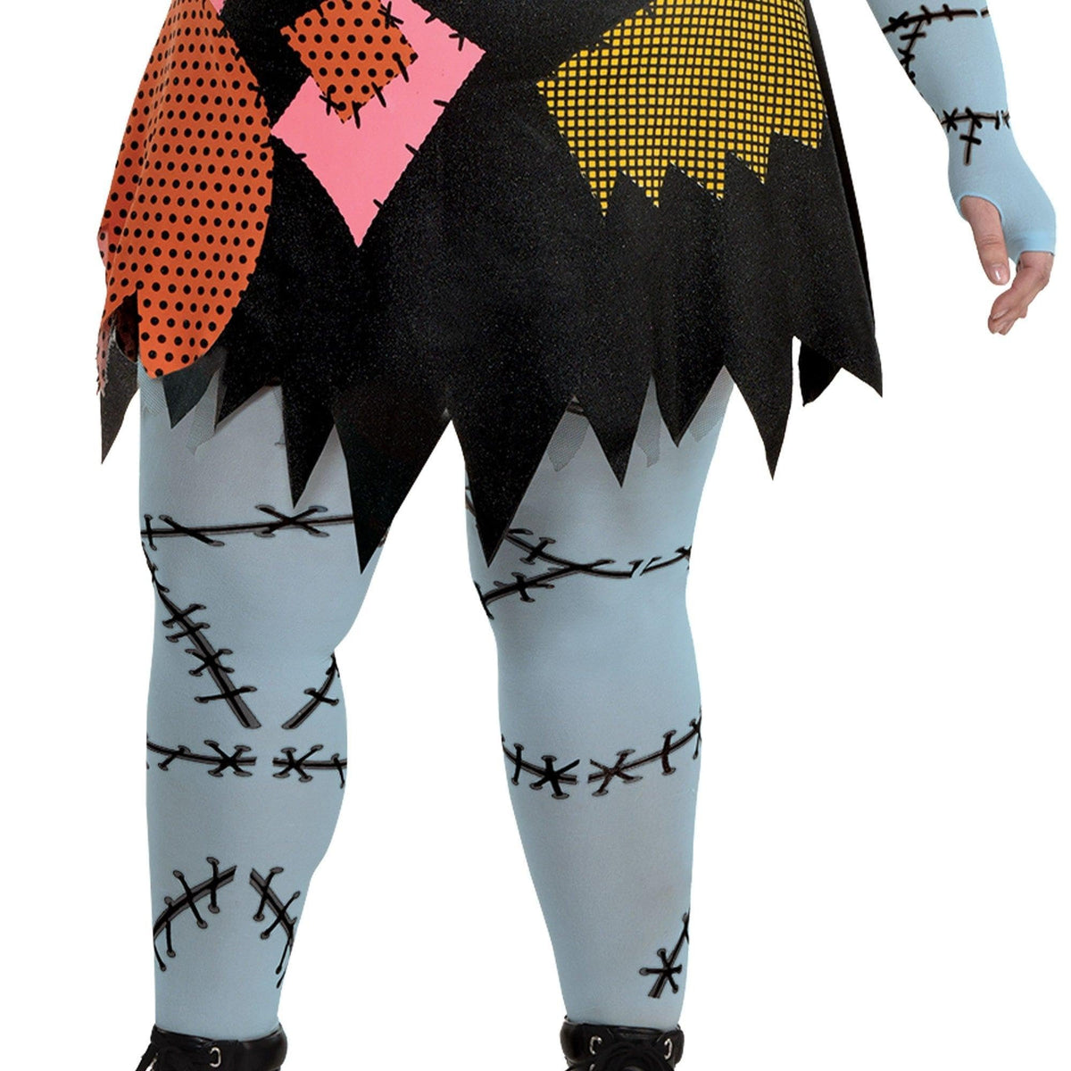 Party City Sally Costume for Women, The Nightmare Before Christmas - Costume Includes Patchwork Dress, Red Wig, Arm Warmers &amp; Tights - Costumes for Halloween, Birthday Parties &amp; Themed Event