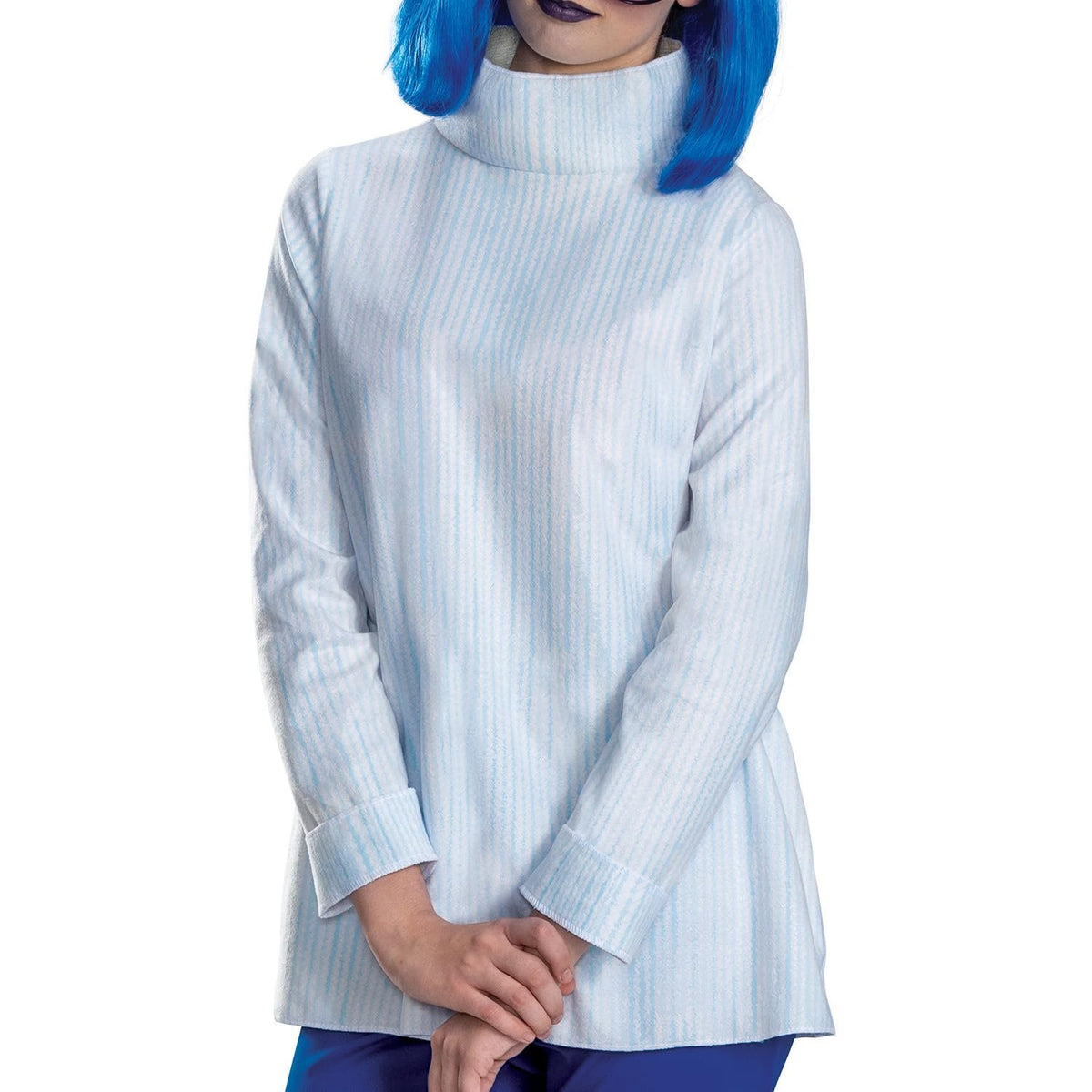 Disguise Inside Out Sadness Costume, Official Deluxe Inside Out Halloween Costume and Wig, Adult Size (8-10)