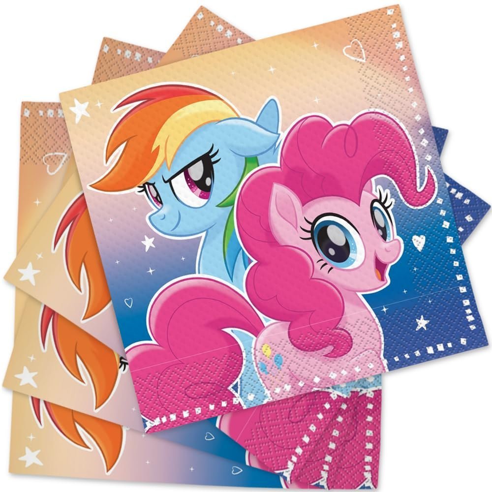 My Little Pony Luncheon Paper Napkins - 6.5&quot; x 6.5&quot;, 16 Pcs