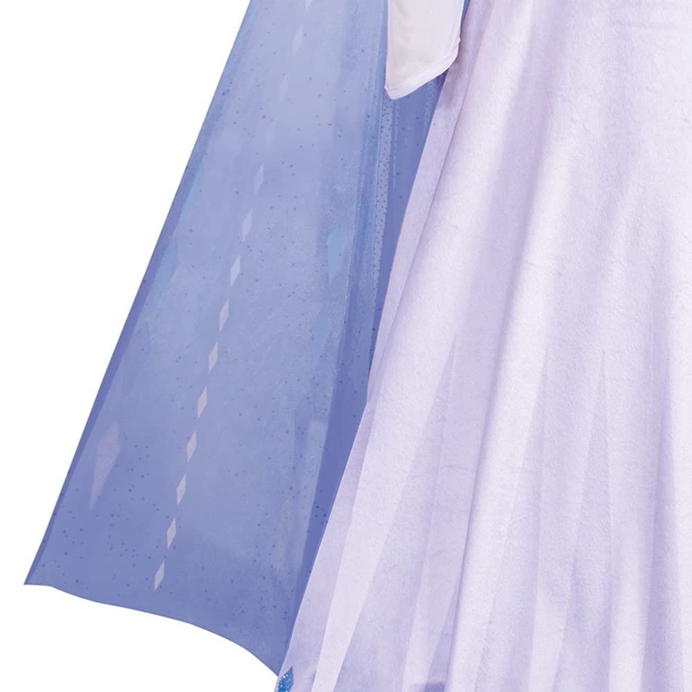 Disguise womens Elsa Costume, Official Disney Frozen 2 Elsa Apparel Dress Adult Sized Costumes, White &amp; Blue, Medium 8-10 US