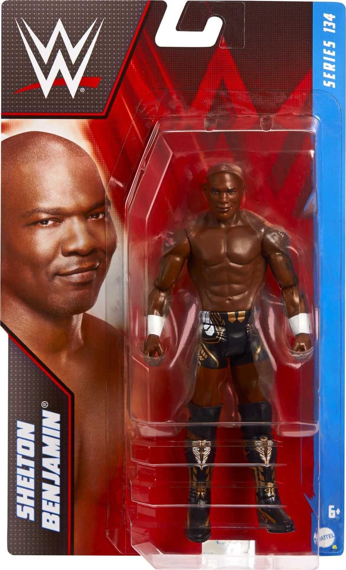 Mattel WWE Basic Action Figure, Shelton Benjamin, Posable 6-inch Collectible for Ages 6 Years Old & Up