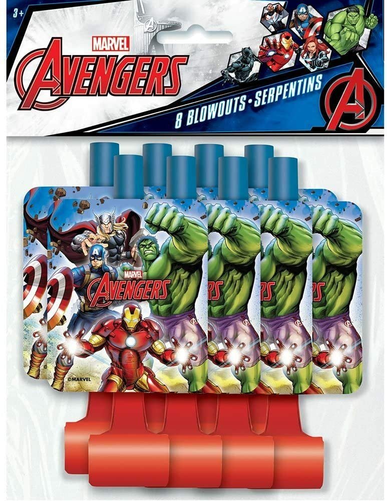 Avengers Party Blowouts | 5.88&quot; x 2&quot; | 8 Pcs