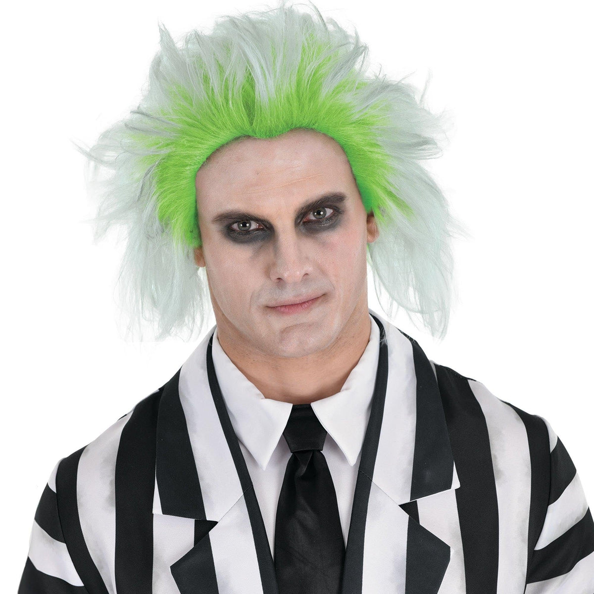 Party City Beetlejuice Wig Costume Accessory for Adults - Costume Includes Wacky Wig with Green & Gray Hair Color - Costumes for Halloween, Birthday Parties, & Themed Events