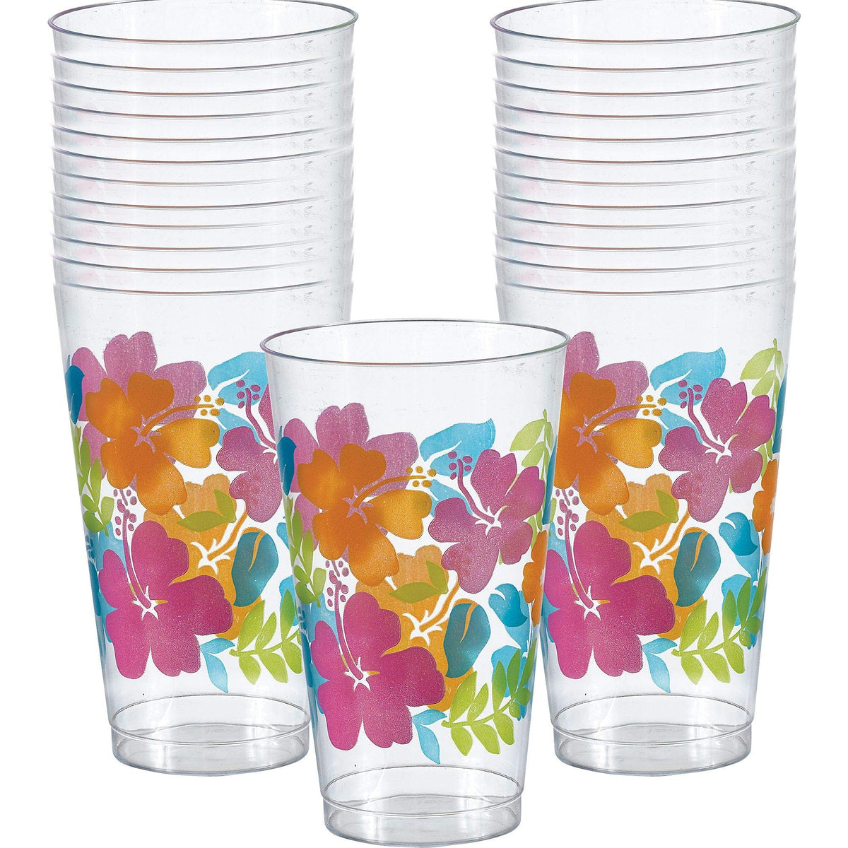 Amscan Plastic Tumblers - Perfect For Parties & Tropical-Themed Events