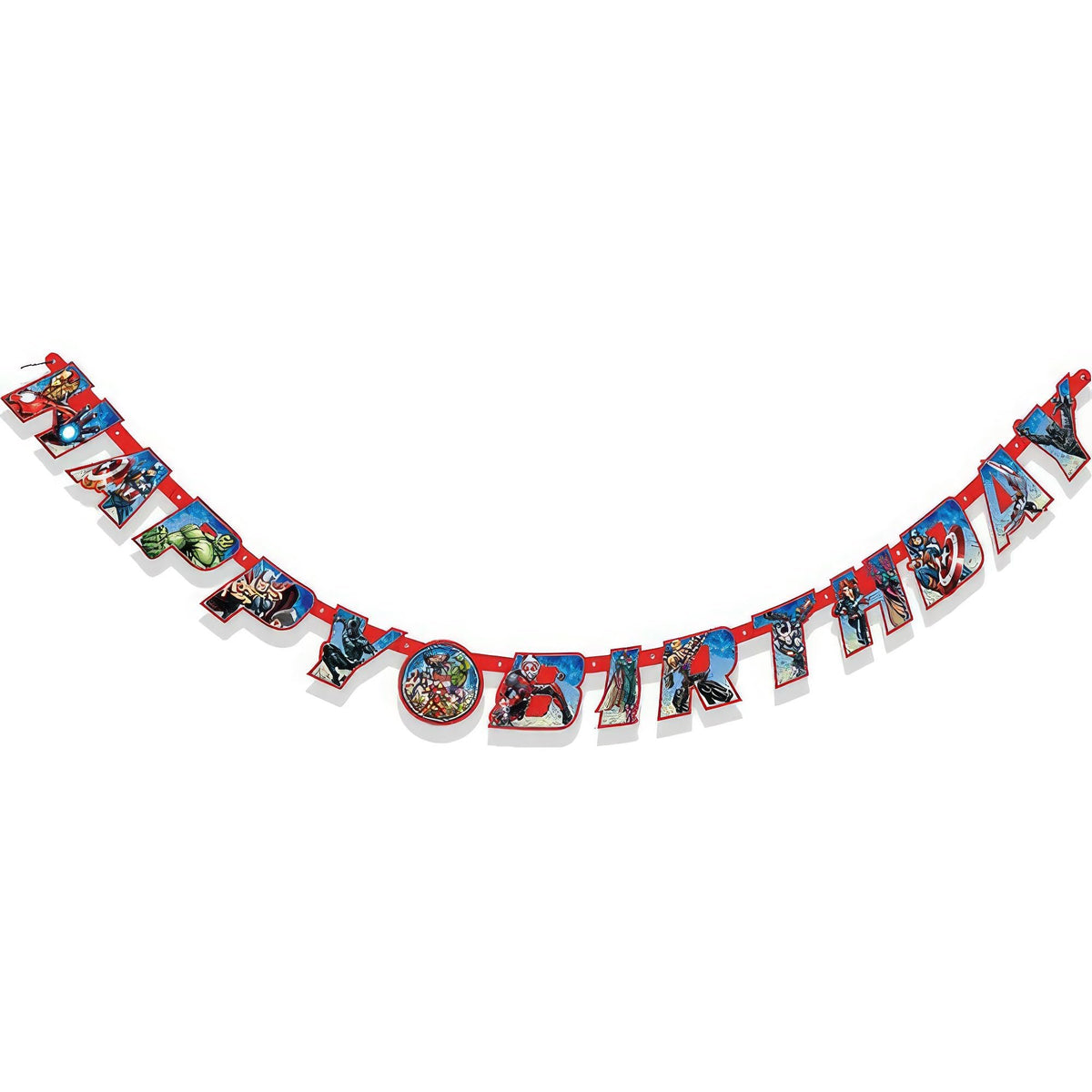 Unique Birthday Jointed Banner - 6.5', Avengers, 1 Pc