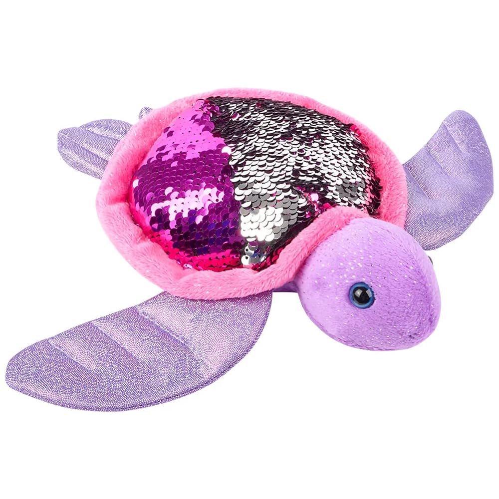 Rhode Island Novelty Charming Sequin Sea Turtle - 10" (1 Pc.) - Flip Sequin Design, Ideal Display Item & Gift for Kids