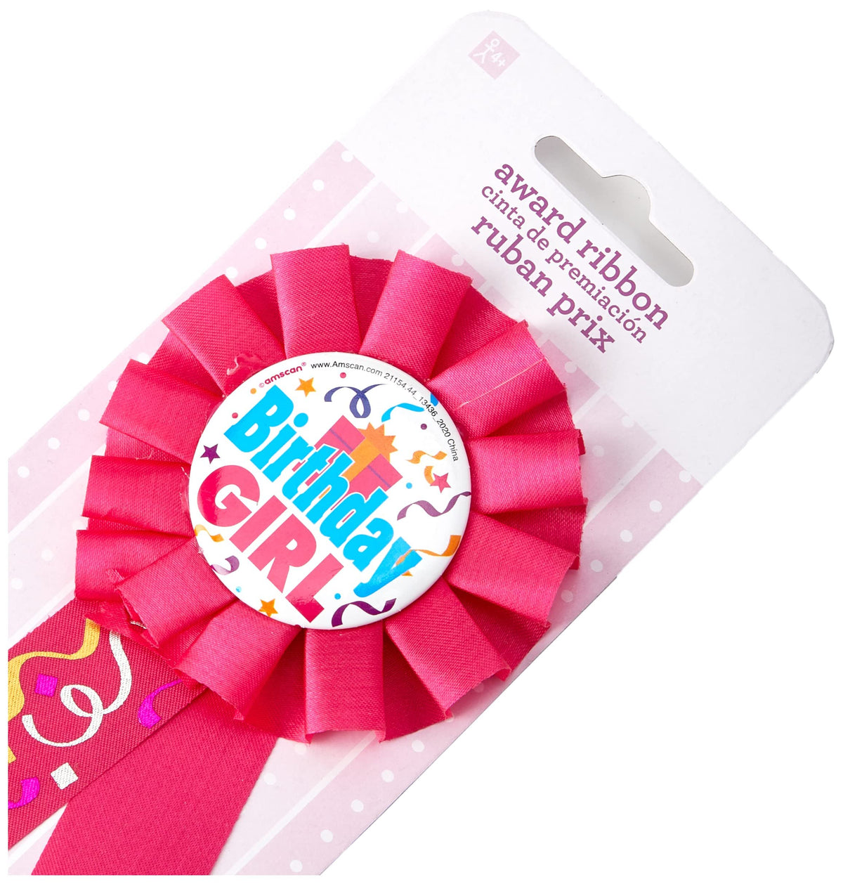 Amscan Ultimate Birthday Award Ribbon - 5.5&quot; (1 Pc) Fun &amp; Sparkling Celebration Accessory for Your Little Star