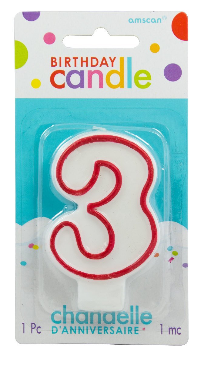 Bold Red & White Flat Molded Candles - 3-Inch, 1 Piece - High-Quality & Eye-Catching Design - Perfect for Celebrations & Anniversaries