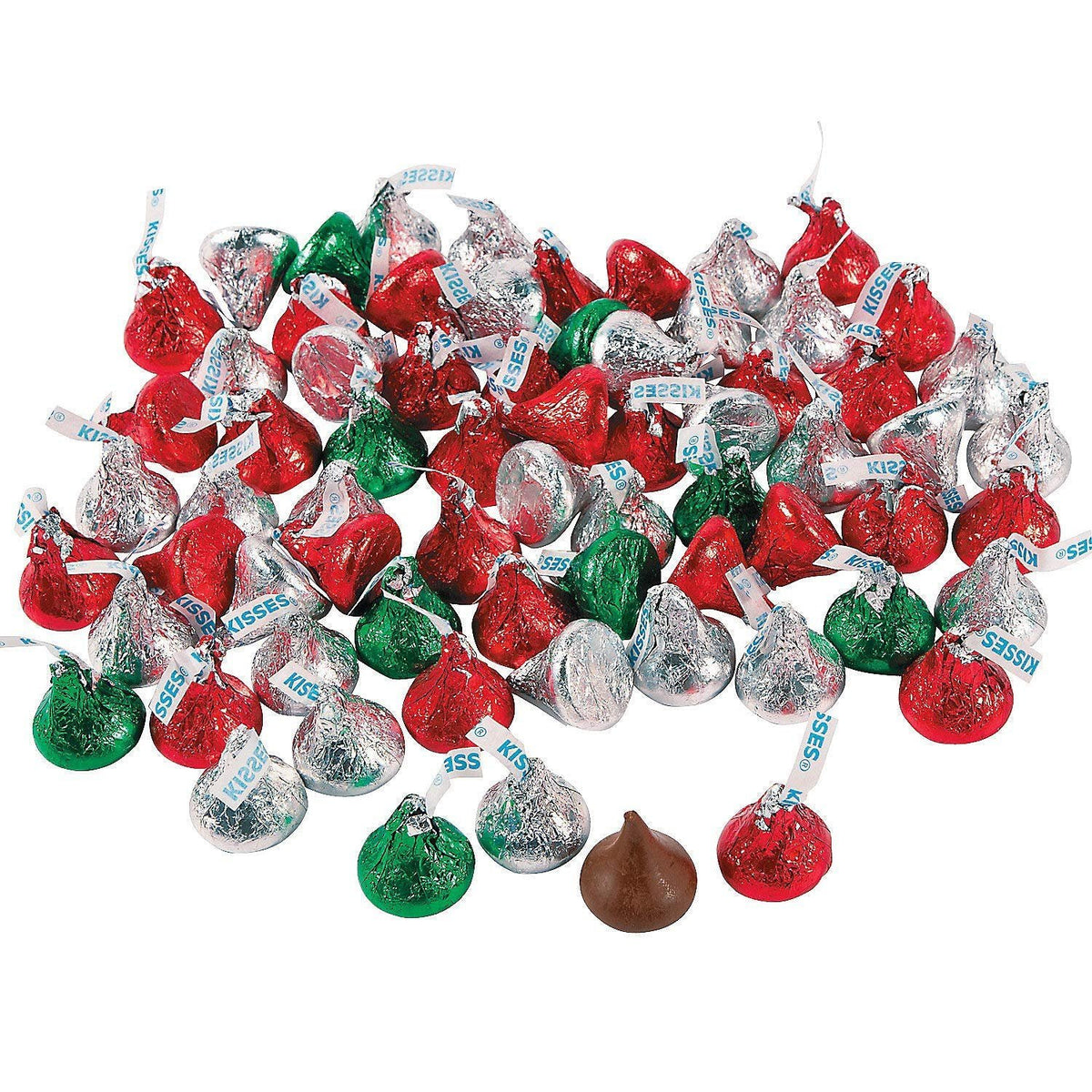Christmas Hershey Kisses for Christmas - Edibles - Chocolate - 65 Pieces