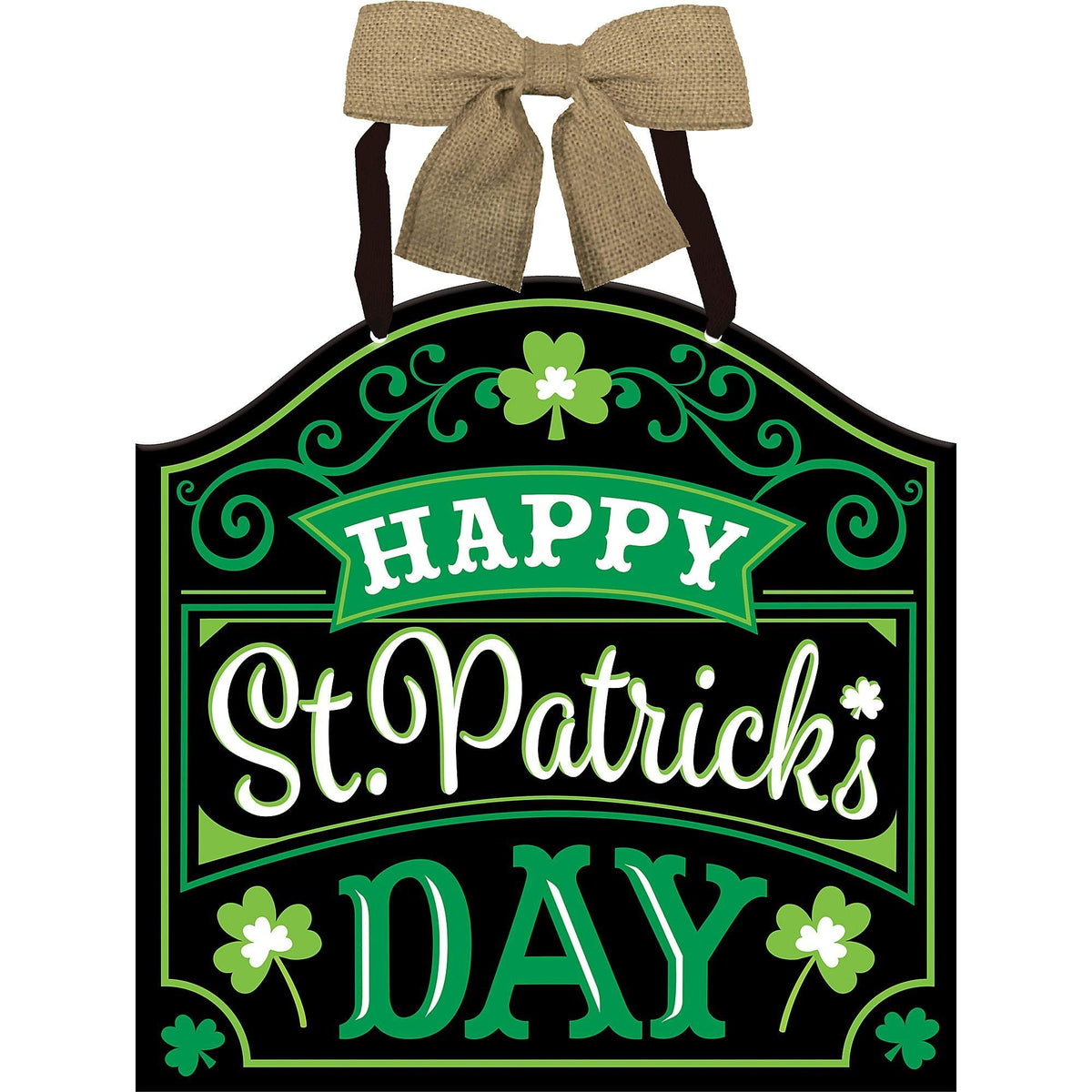 Amscan Patrick's Day Irish Sign 12 x 11 3/4 inches, Green and Black