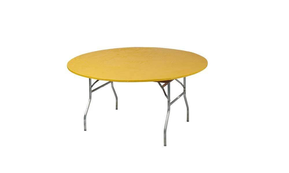 Kwik-Covers 72" Round Fitted Plastic Table Covers, Bundle of 5 (White)