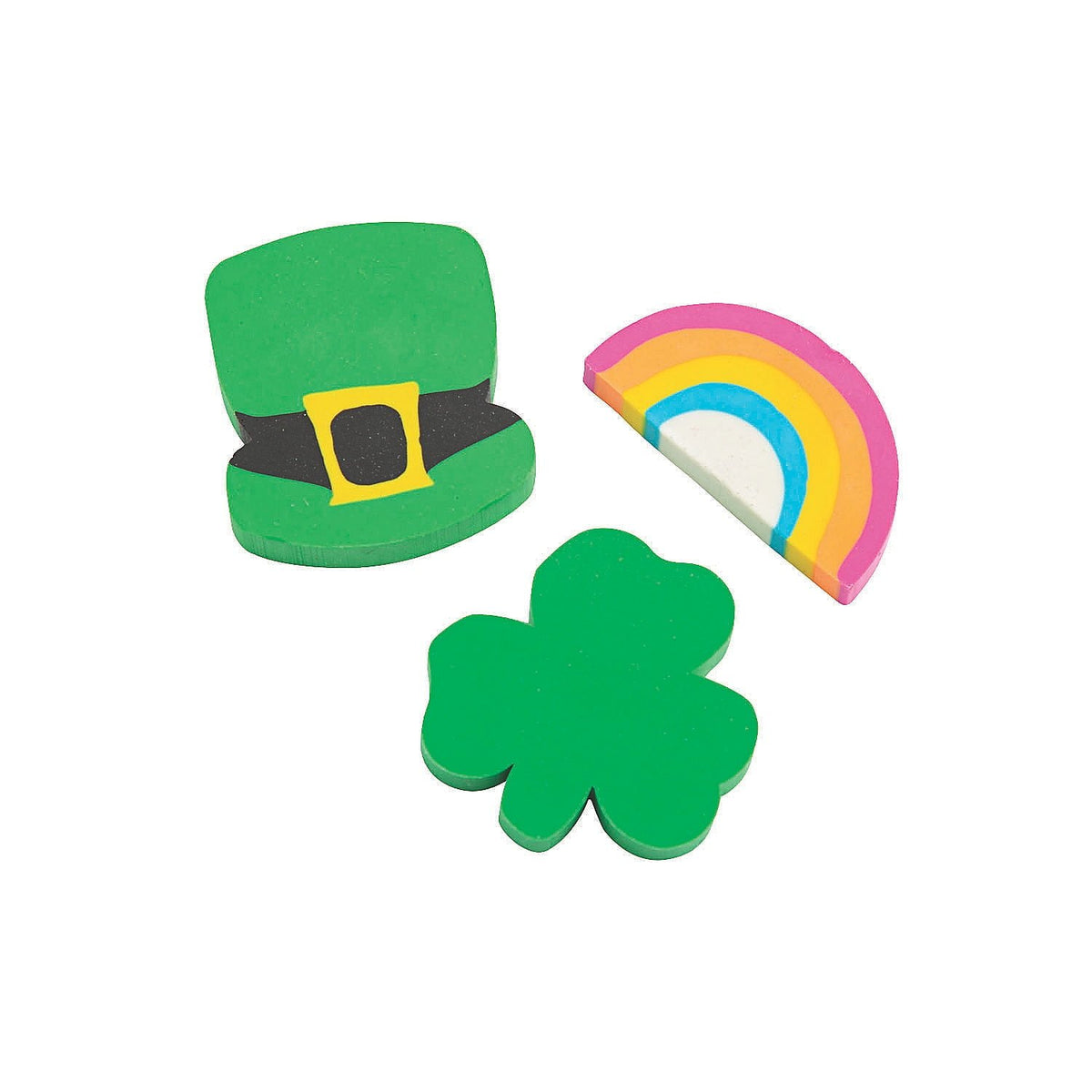 ST. PATRICK&#39;S DAY ERASERS - Stationery - 24 Pieces