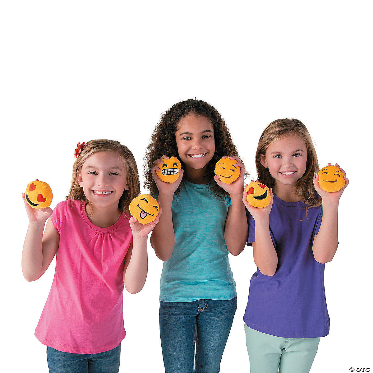 Mini Smiling Stuffed Face Emojis (Assorted Styles, 1 Piece)