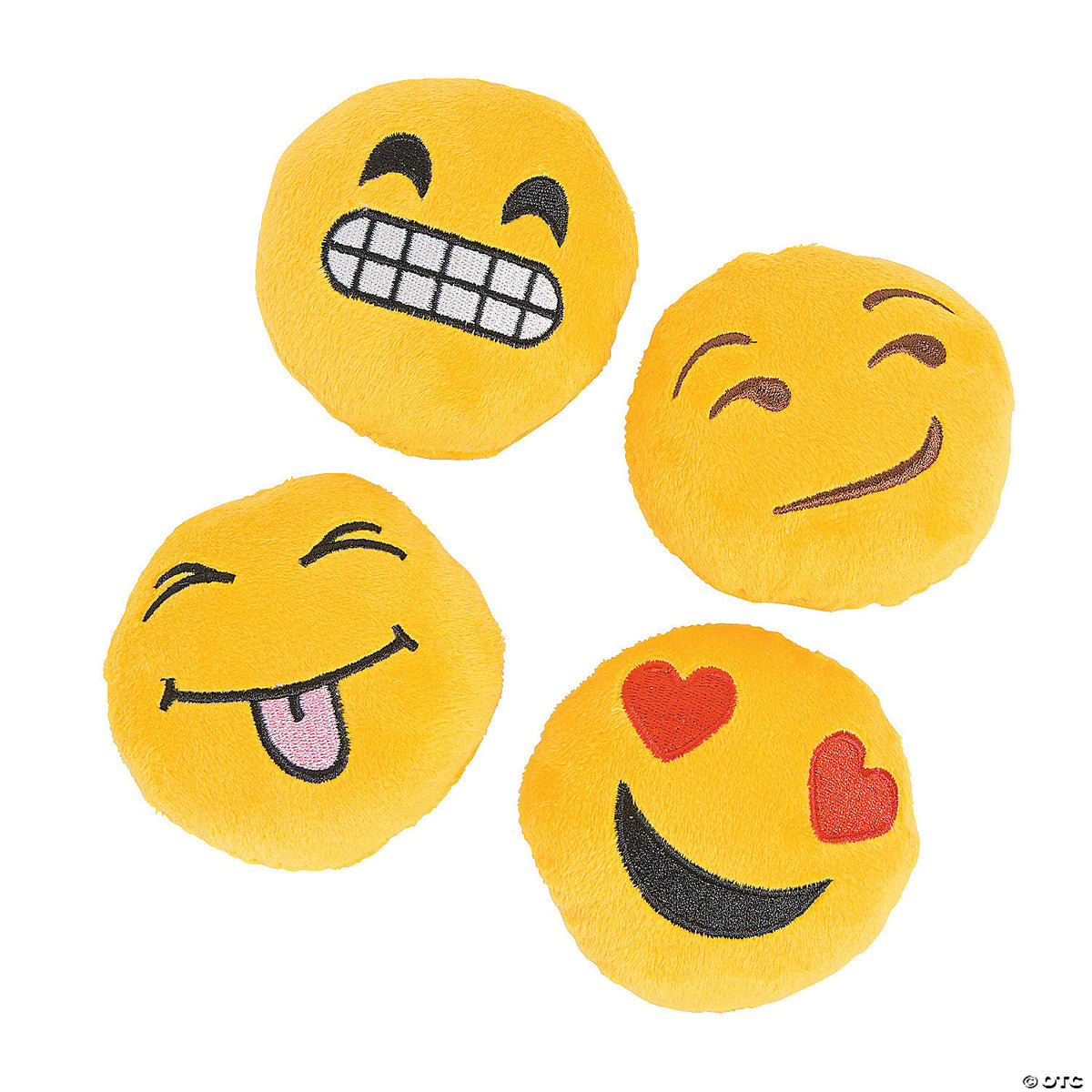 Mini Smiling Stuffed Face Emojis (Assorted Styles, 1 Piece)