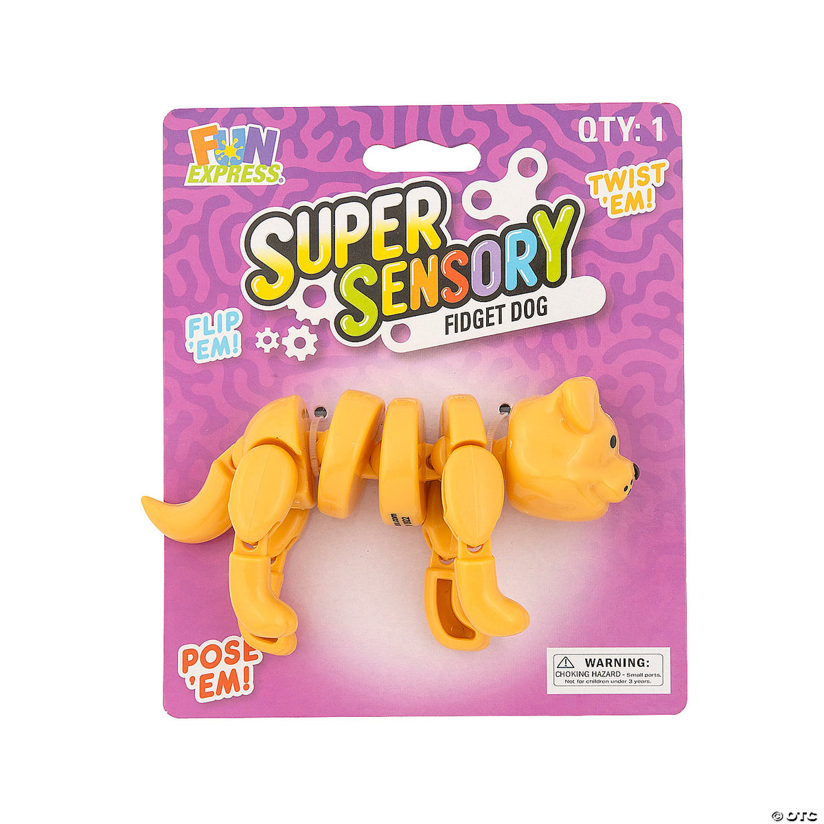 Super Sensory Dog Articulated Fidget Toys (Assorted Colors, 1 Piece)