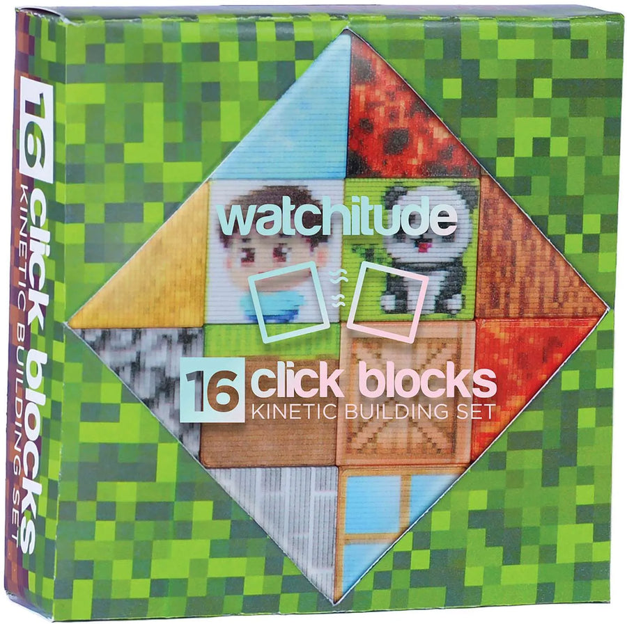 Watchitude Click Blocks 16 piece magnetic building set STEM toy kids